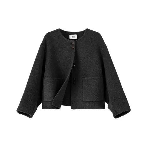 Late White Угольно-серый Женское пальто