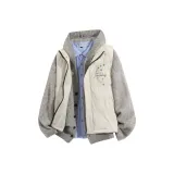 Экрю + Светло-Серый Трикотаж