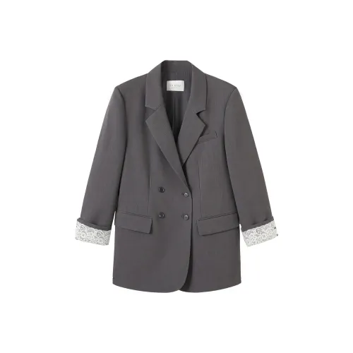 DX.DAXI Туманный Серый Женские Деловые Костюмы