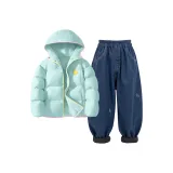 [Thickened и с флисовой подкладкой] Однотонный Светло-Синий + Однотонный Джинсовый Синий