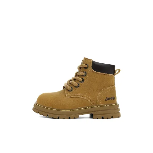 Jeep противоскользящие устойчивые к истиранию высокие ботинки из кожи для детей