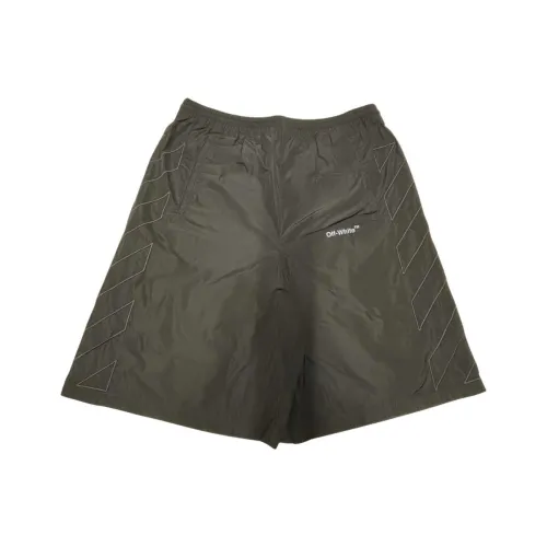 Off Белый черный зеленый Мужские спортивные шорты