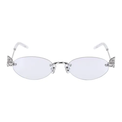 GENTLE MONSTER Металл Драгоценный камень OVAL SUNGLASSES Унисекс Серебряный