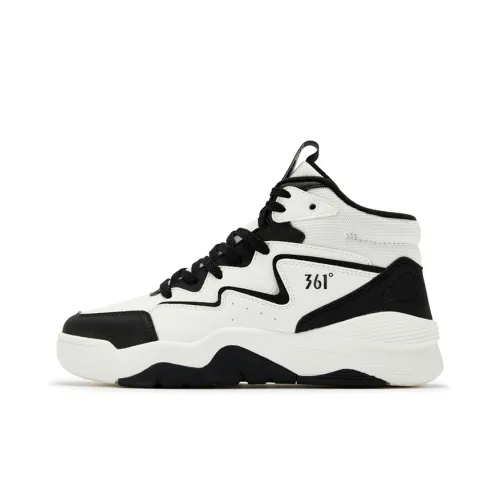 361° Баскетбольный щит Термический Износостойкий Амортизация Высокий Топ Повседневная обувь Женская Белый Черный