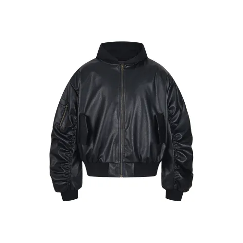 FDYZ Черный Унисекс Кожаные куртки