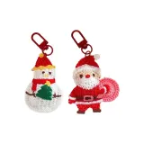 [Санта-Клаус+Рождество Снеговик] Вязаные ткани Мини украшение