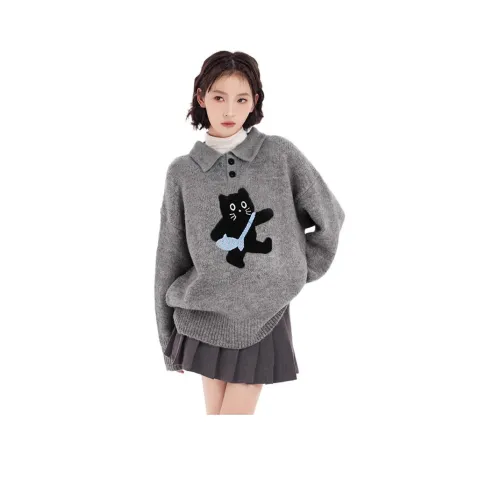 YOUSEKOO Серый Женский Трикотаж