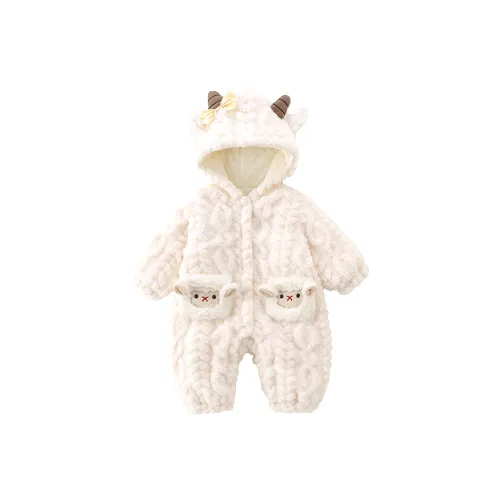 Деревянные дома Комбинезоны и ползунки Бежево-желтые для малышей и детей дошкольного возраста