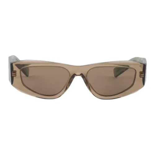 PRADA Ацетат Нерегулярная форма Солнцезащитные очки Мужской Прозрачный Bark Коричневый