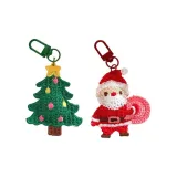 [Санта-Клаус+Рождество Деревья] Вязаные ткани Мини украшение