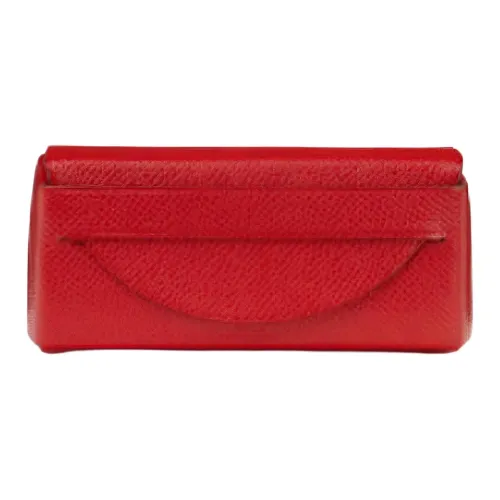 HERMES Madame Телячья кожа Глянцевый Кейс для помады и сумка для хранения Женские 5X Руж Piment Перечно-красный