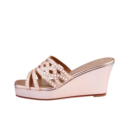 NICOLI Слипоны 7 см Женские Розовые