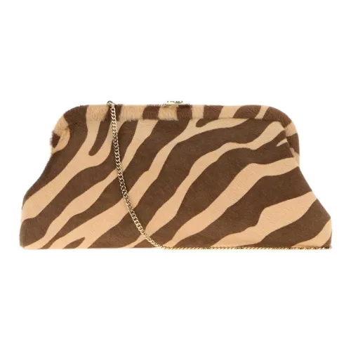 Jimmy Choo Клатч из телячьей кожи женский хаки и коричневый