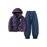 [Thickened и с флисовой подкладкой] Однотонный Midnight Purple + Однотонный Denim Blue
