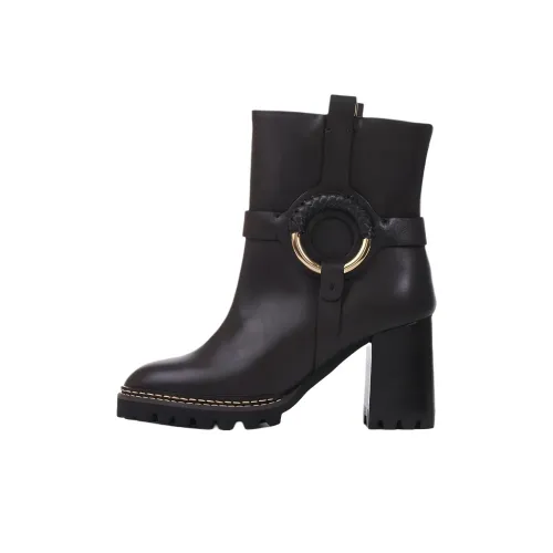 See By Chloe Ботильоны 7 см Женские Черные