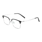 Яркий черный | Серебряный-C05 & Защита от синего света, 0 диоптрий, линзы