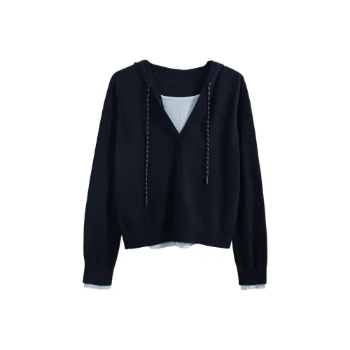 ONENINE34PM Темно-синий Синий Женский Свитшот