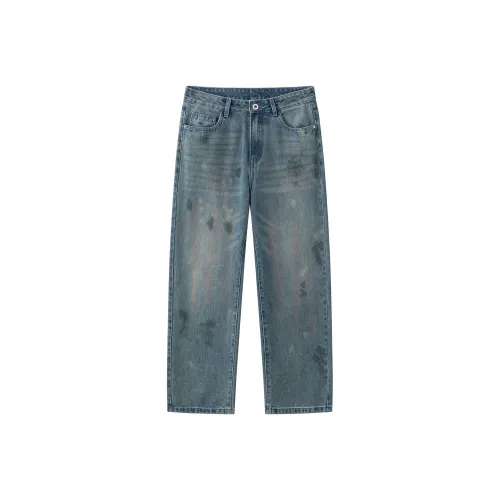 XMFPFx Аэрозольное окрашивание Синий Унисекс Джинсы