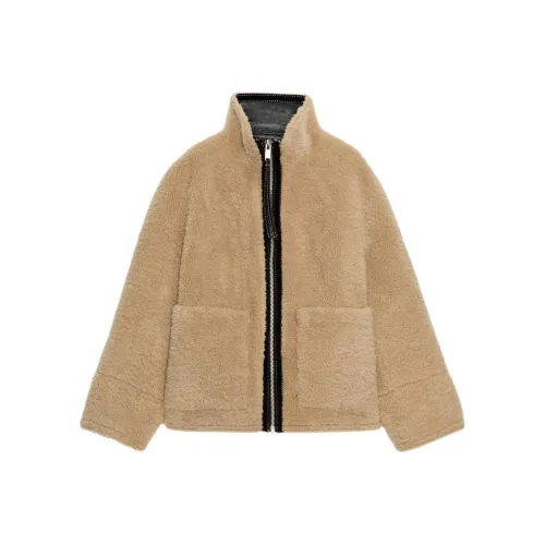 ZARA ZW Series Бархат Feel Пальто Женское