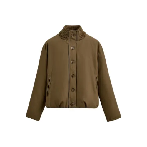 ZARA Khaki Мужские пуховики