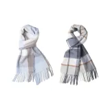 Небесно-синий в клетку + синий в клетку белый