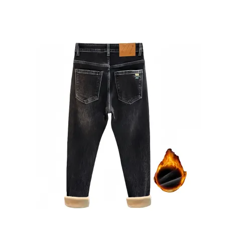 Chisportate Черные джинсы с флисовой подкладкой унисекс