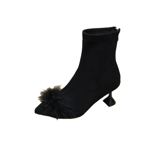 Wuji ботильоны флис с подкладкой черные женские