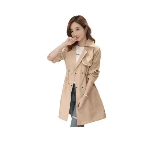 ZVJH Хаки Женская тренч-куртка