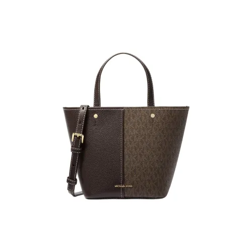 MICHAEL KORS Покрытый холст Тоут Сумка Сумка для покупок Сумка на плечо Сумка среднего размера Женская Коричневая