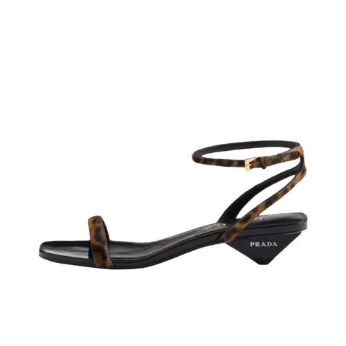 PRADA Мед One Ремешок Сандалии 3,5 см Женские Черные