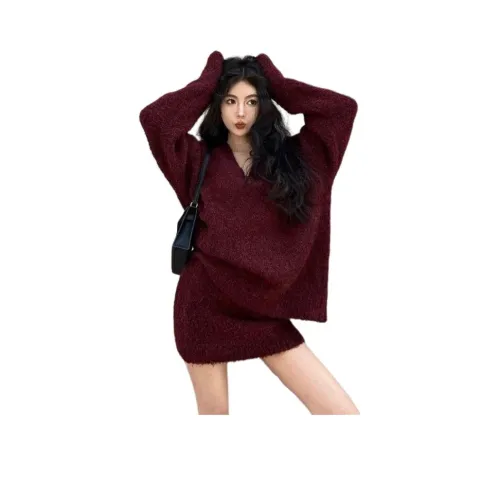 GUOZHEN Красный Женский Повседневный Костюм