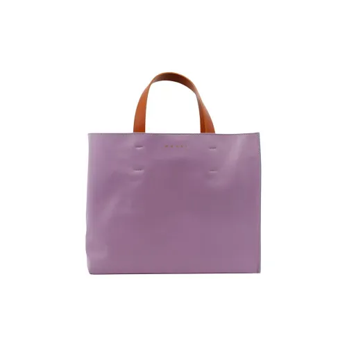 MARNI Museo Soft Телячья кожа Тоут Сумка Сумка для покупок Сумка Маленькая Женская Фиолетовая