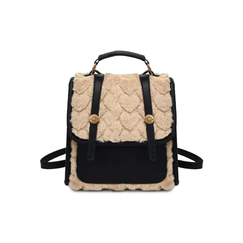 CAREELL Флоковый материал Рюкзак Женские Черный Красный Светло-коричневый Кофейный