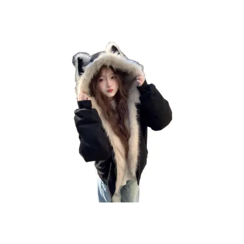 LANGQING Черный Женский пуховик