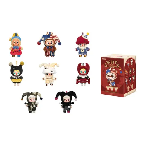 POP MART WHY SO SERIOUS Collection Джокер Плюшевые брелки Слепые коробки Один Mystery Коробка Целая коробка 8 шт