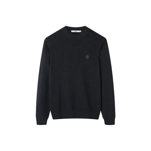 HLA Темно-синий Синий Узор G6 Мужские Свитера