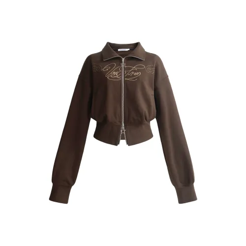 UNIFREE Темно-коричневый женский короткий пальто