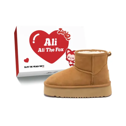 Али Тх Фокс Флис С подкладкой Теплый Модный Удобный Короткие Снежные ботинки Женские
