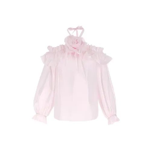 Leather Cat Розовый Женские Рубашки