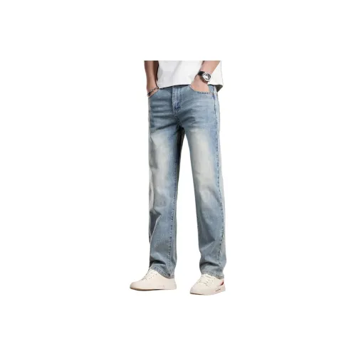 VUAS Винтажные синие унисекс джинсы