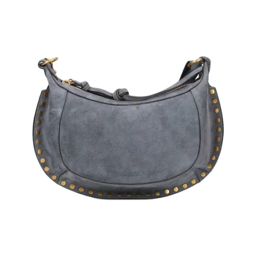 ISABEL MARANT Oskan Moon Телячья кожа Плечевая сумка Маленькая Женская Серый