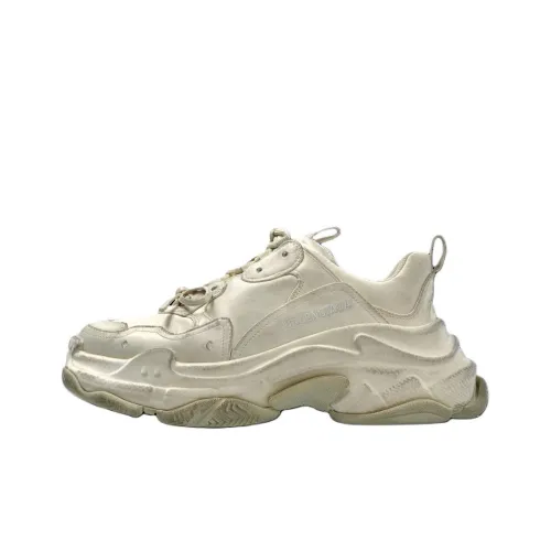 Balenciaga Triple S Low Топ Толстоподошвенные кроссовки Женские Белые