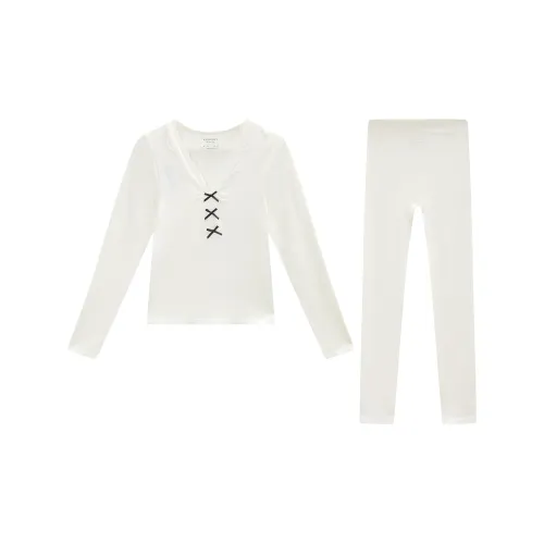 GUKOO Термический комплект женский молочно-белый