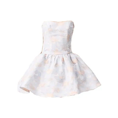 ELLIATTCOLLECTIVE Светло-синие женские платья без рукавов