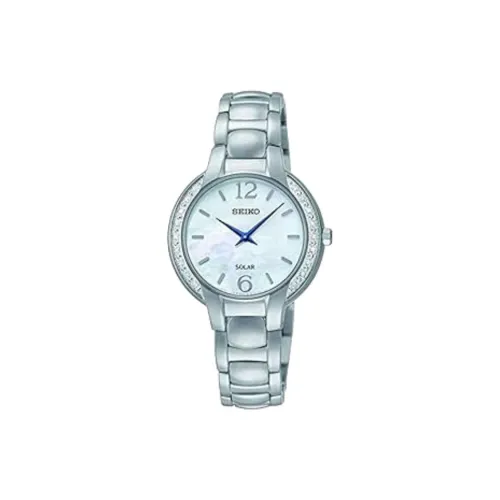 SEIKO Кварцевый механизм нержавеющая сталь ремешок 29 мм женские часы цвет циферблата жемчужная раковина