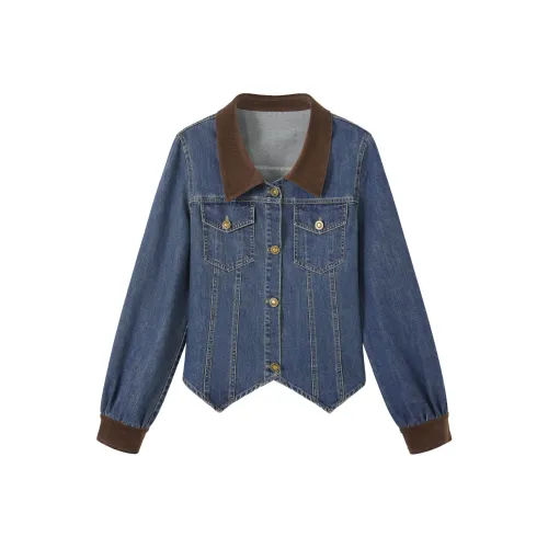 DX.DAXI Джинсовый синий Женские Джинсовые куртки