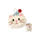 Белый котенок, кукла, украшение