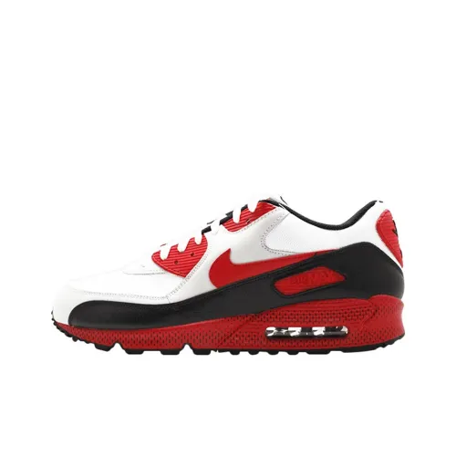 Nike Air Max 90 Low Топ Беговые кроссовки Мужские Белый Красный Черный