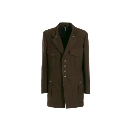 Yohji Yamamoto Ground Y FW25 Хлопок Cotton Linen MOLESKIN BC BENTZ Военный стиль Куртка Куртки Пальто Унисекс