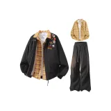 Янтарный Черный+Желтый Рубашка+Черные Штаны